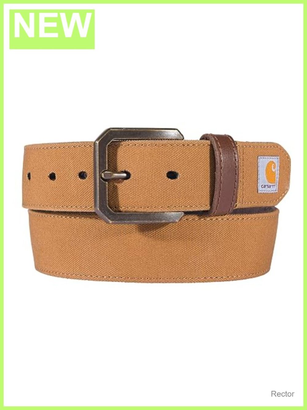 Cotton Duck Canvas Belt with Antique Brass Buckle